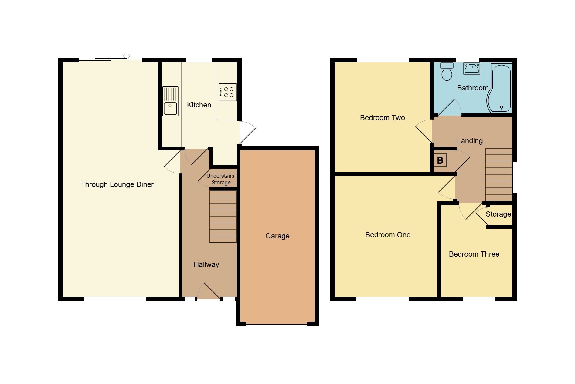 3 bedroom detached house To Let in Hinckley - Floorplan 1.