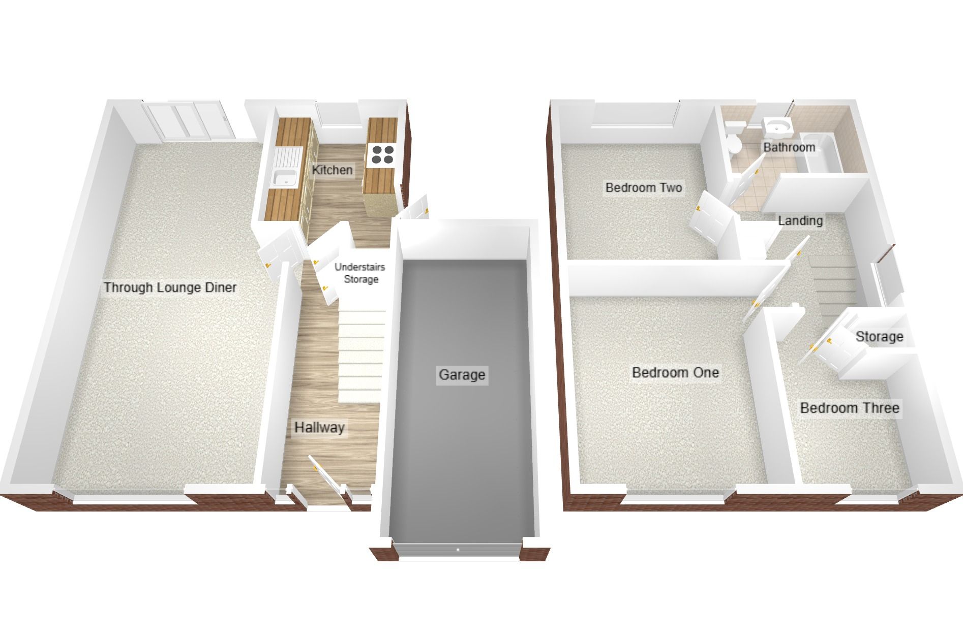 3 bedroom detached house To Let in Hinckley - Floorplan 2.