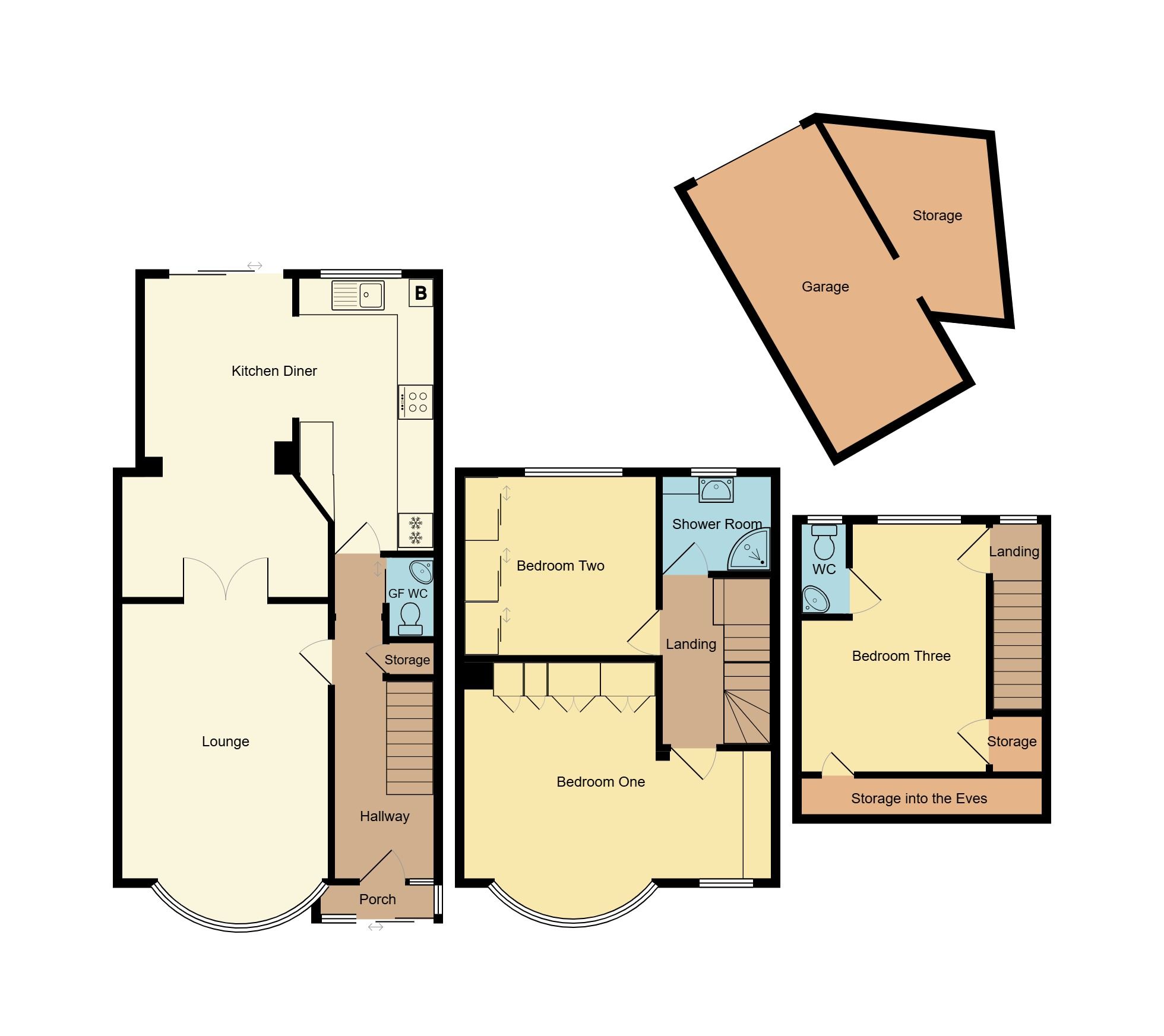 3 bedroom end terraced house For Sale in Coventry - Floorplan 1.