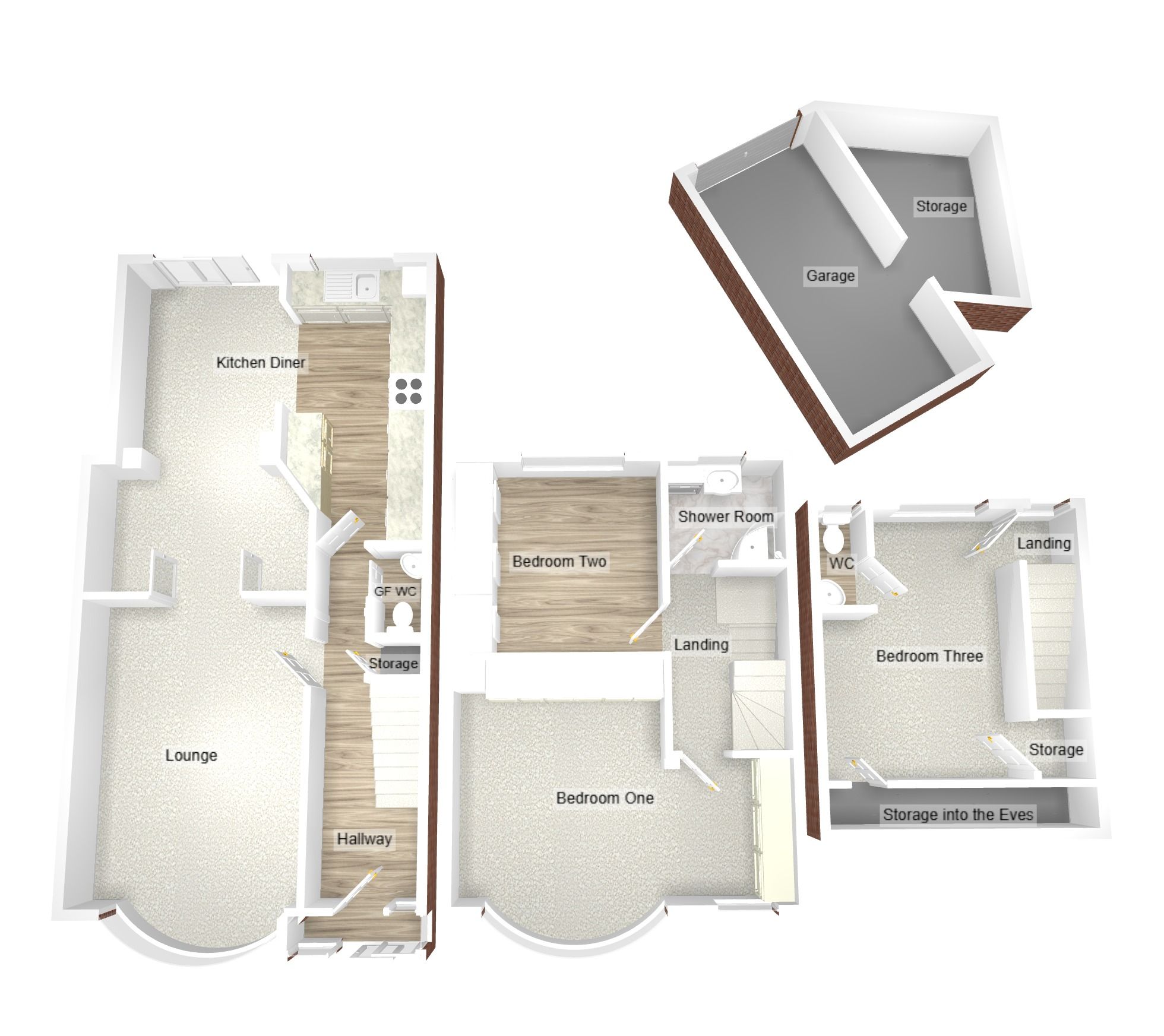 3 bedroom end terraced house For Sale in Coventry - Floorplan 2.