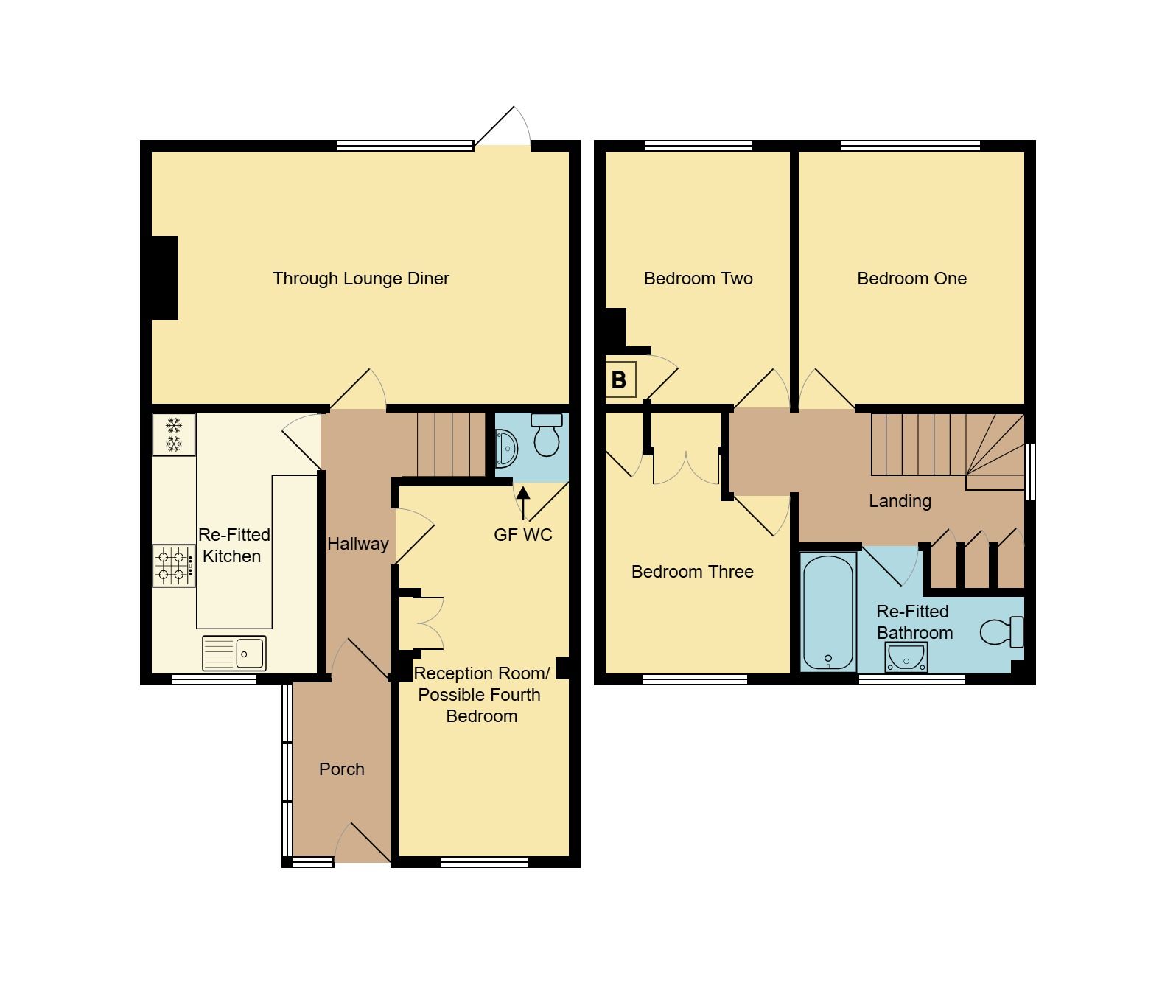 3 bedroom semi-detached house For Sale in Coventry - Floorplan 1.