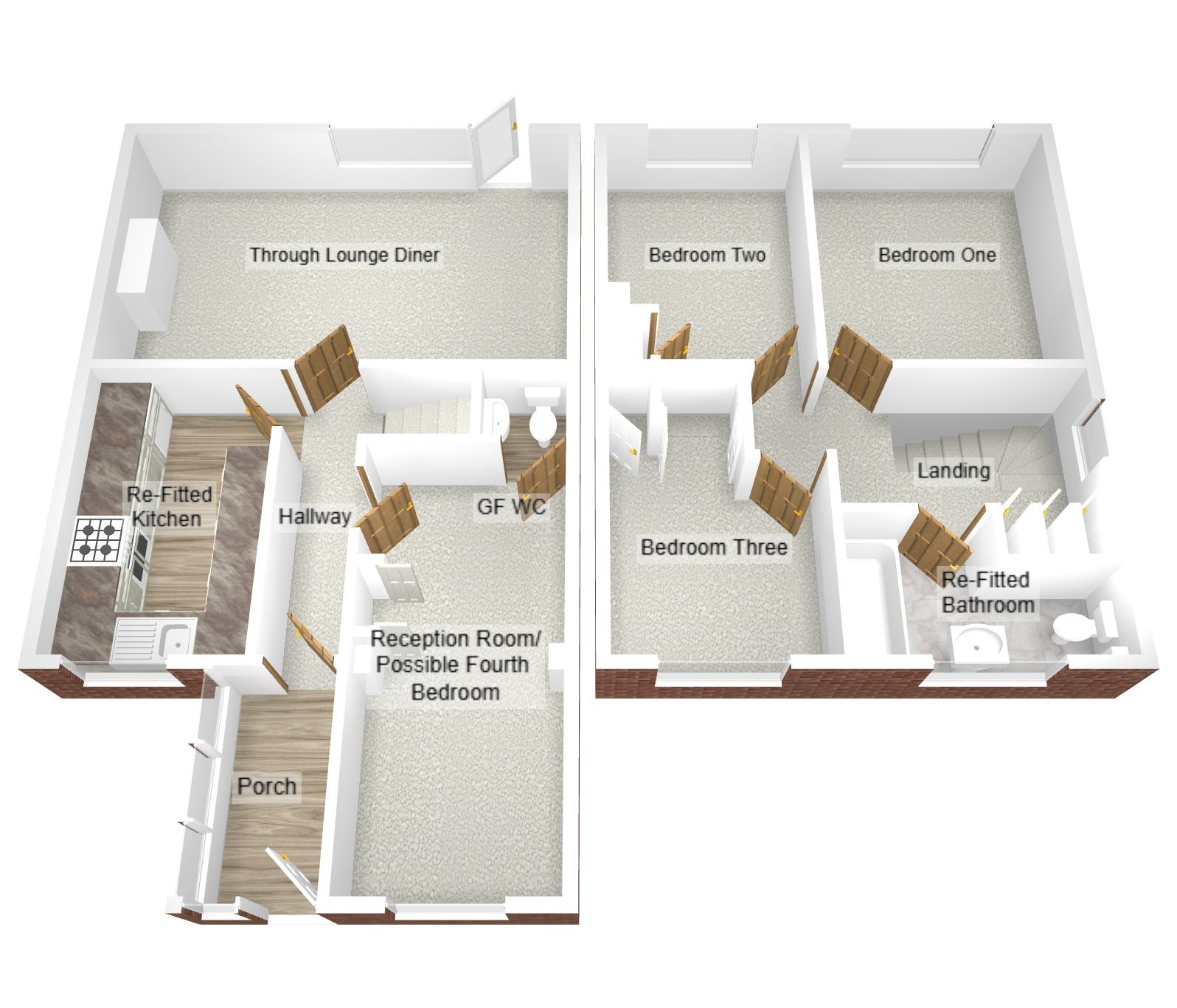 3 bedroom semi-detached house For Sale in Coventry - Floorplan 2.