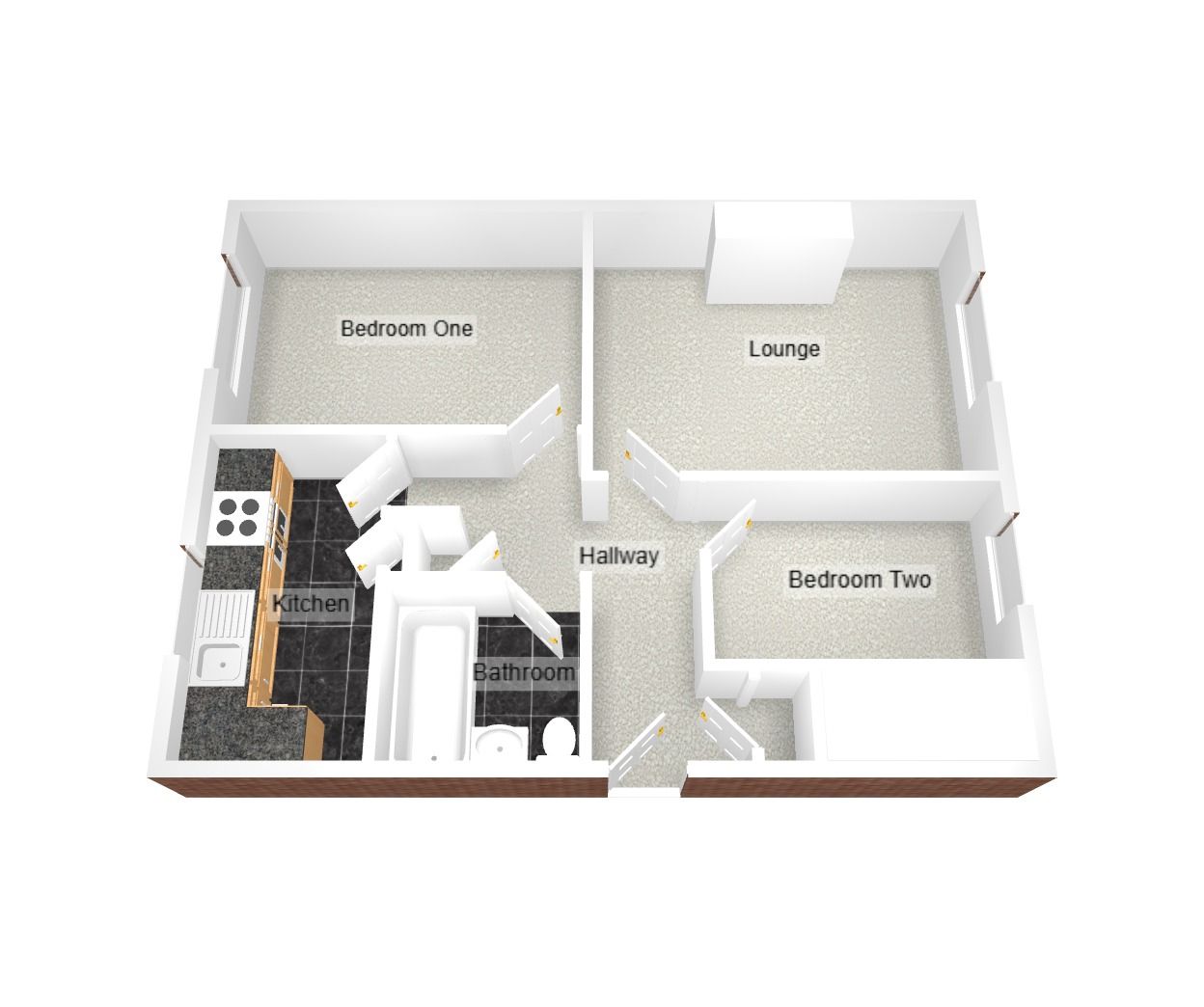 2 bedroom ground floor maisonette flat/apartment For Sale in Coventry - floorplan 1.