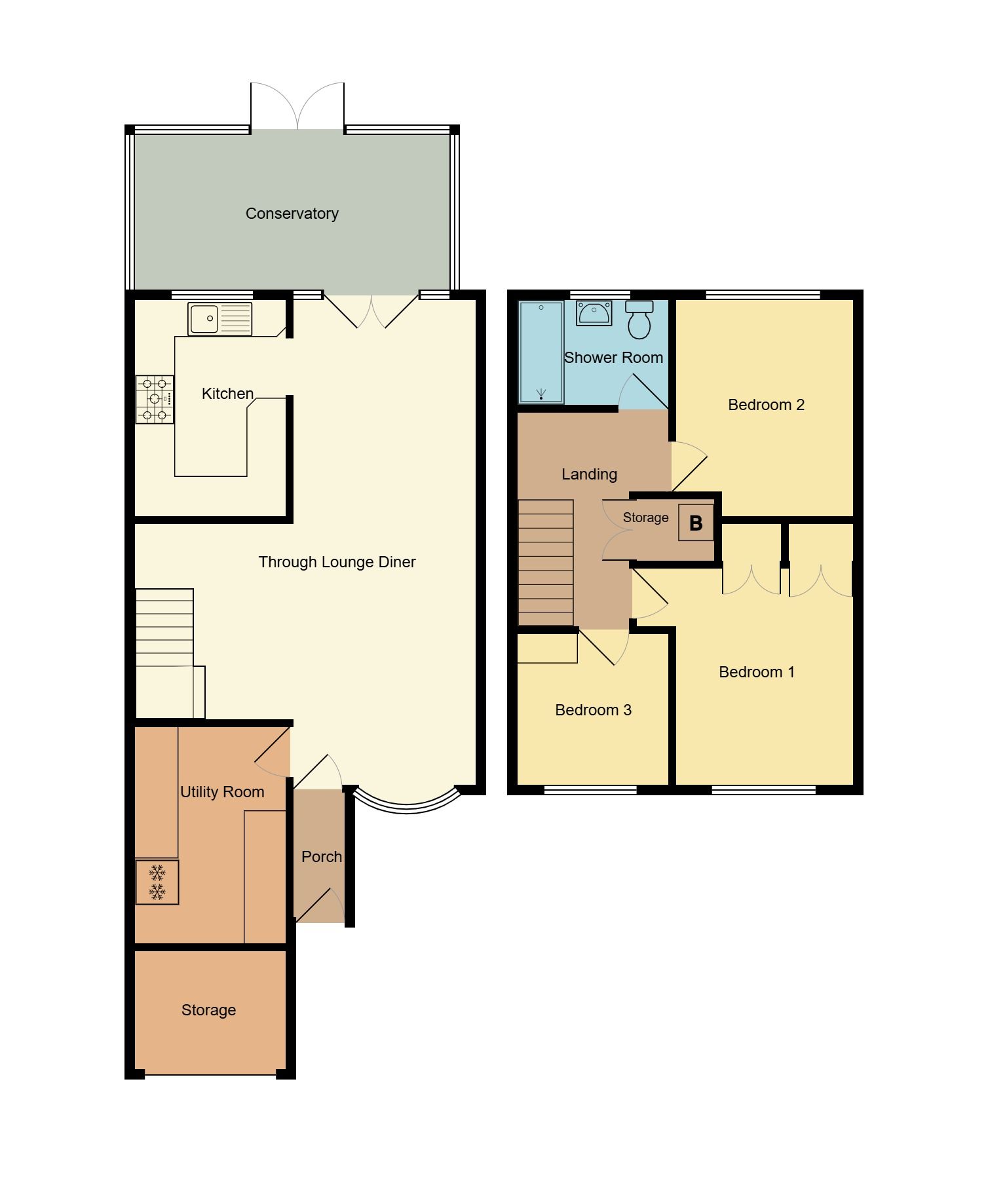 3 bedroom semi-detached house For Sale in Coventry - Floorplan 1.