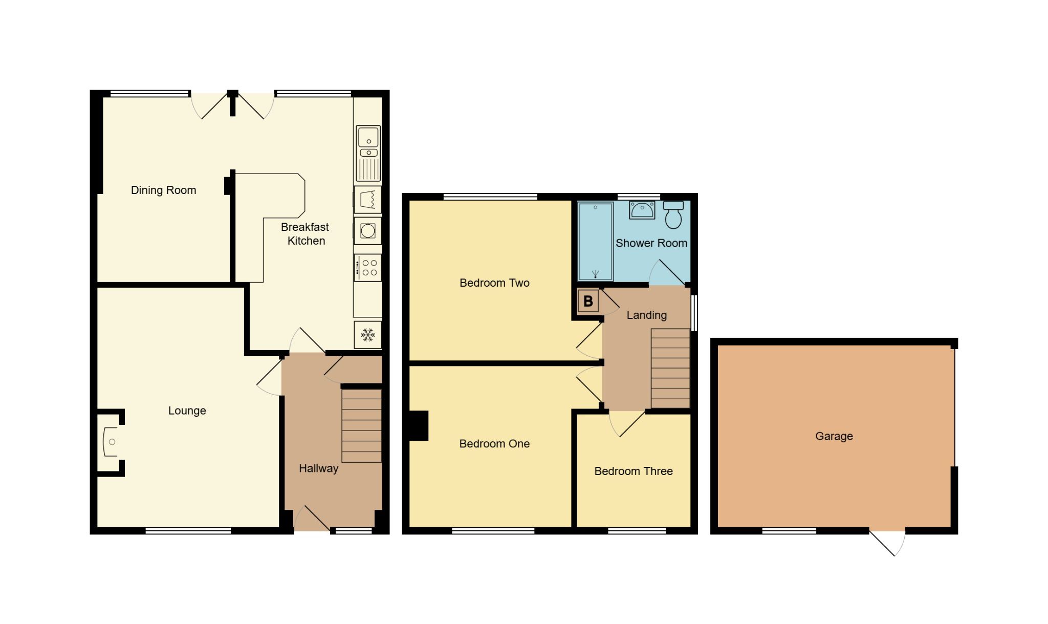 3 bedroom end terraced house For Sale in Coventry - Floorplan 1.