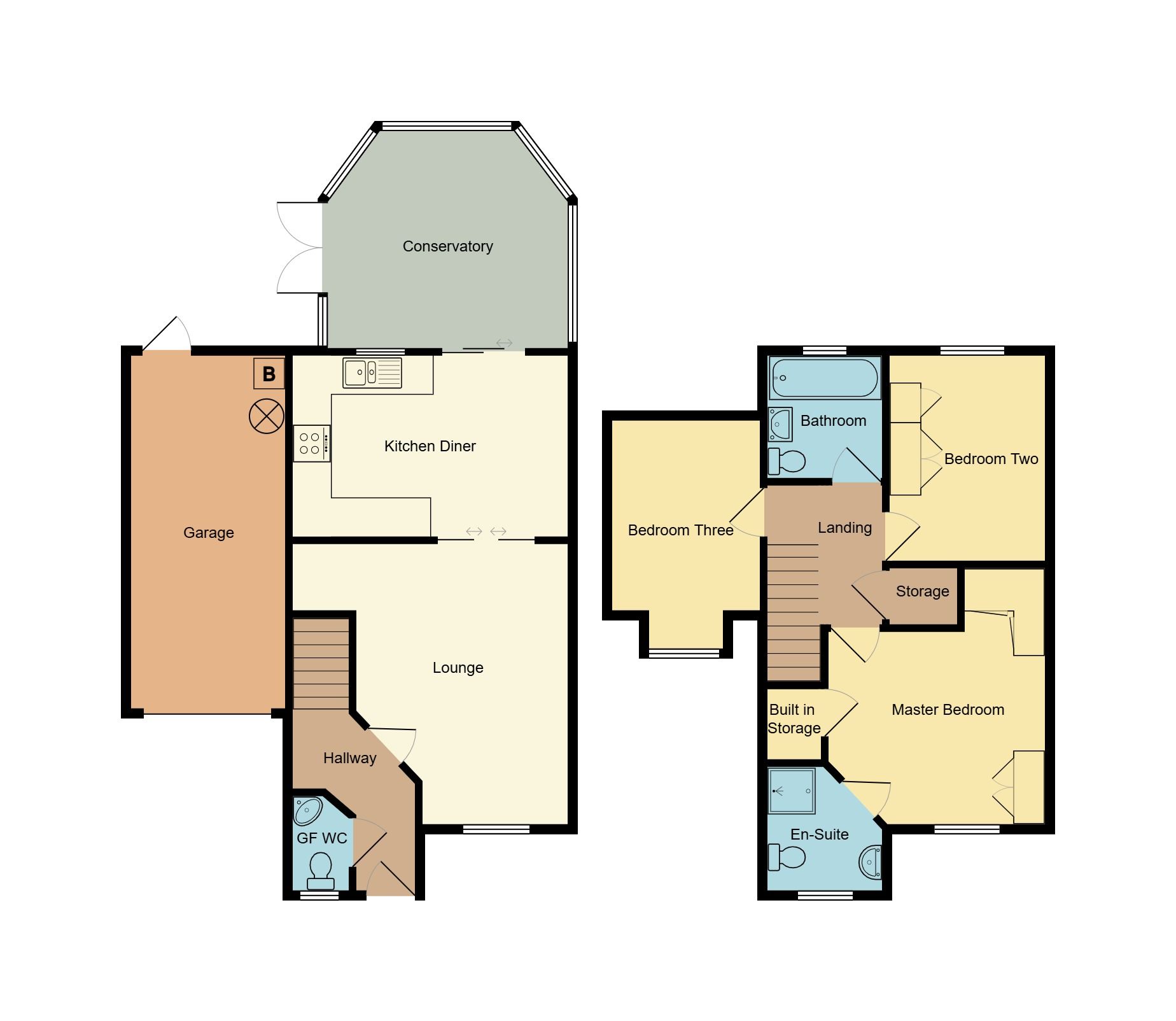 3 bedroom detached house For Sale in Coventry - Floorplan 1.