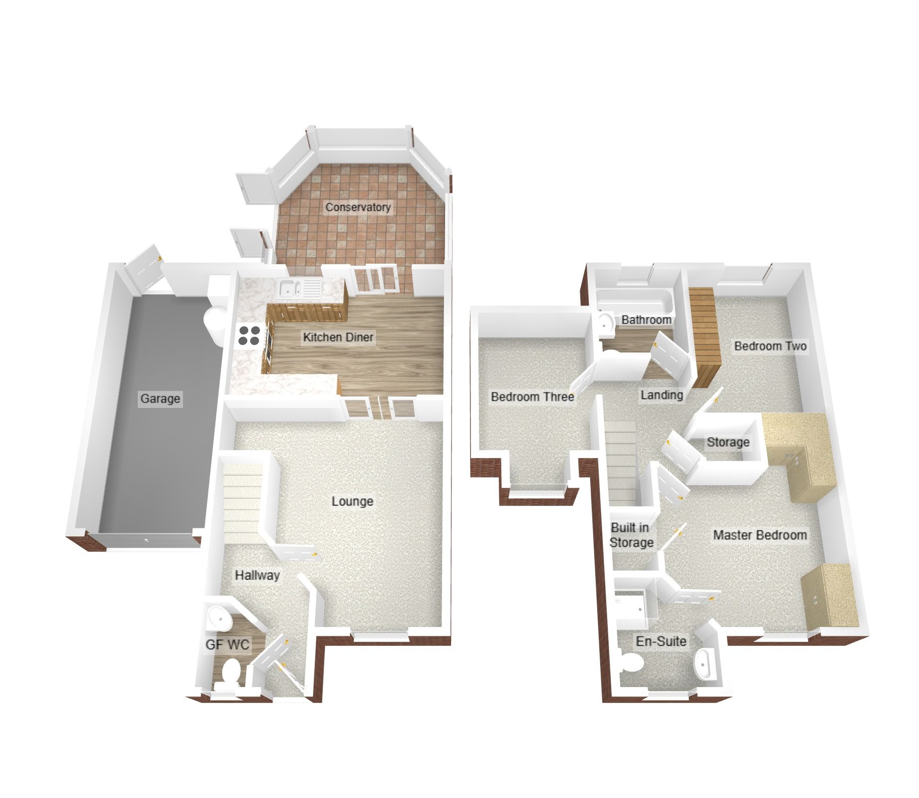 3 bedroom detached house For Sale in Coventry - Floorplan 2.