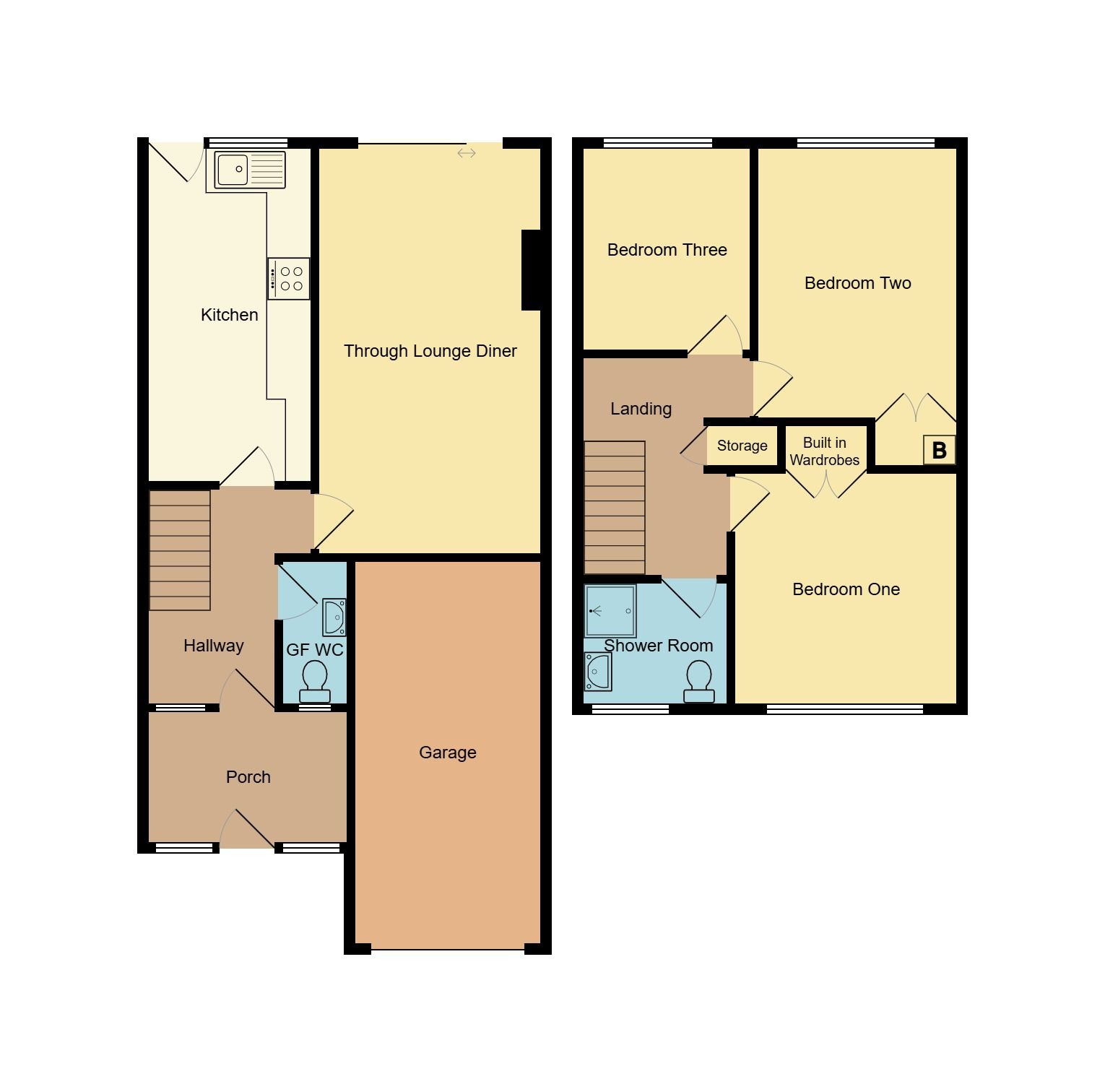 3 bedroom mid terraced house For Sale in Coventry - Floorplan 1.
