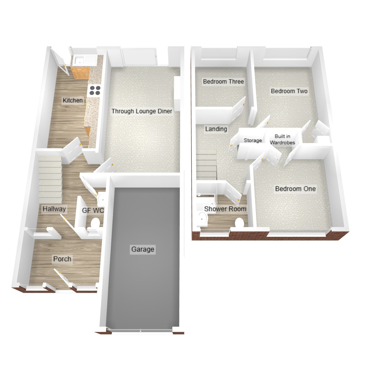 3 bedroom mid terraced house For Sale in Coventry - Floorplan 2.