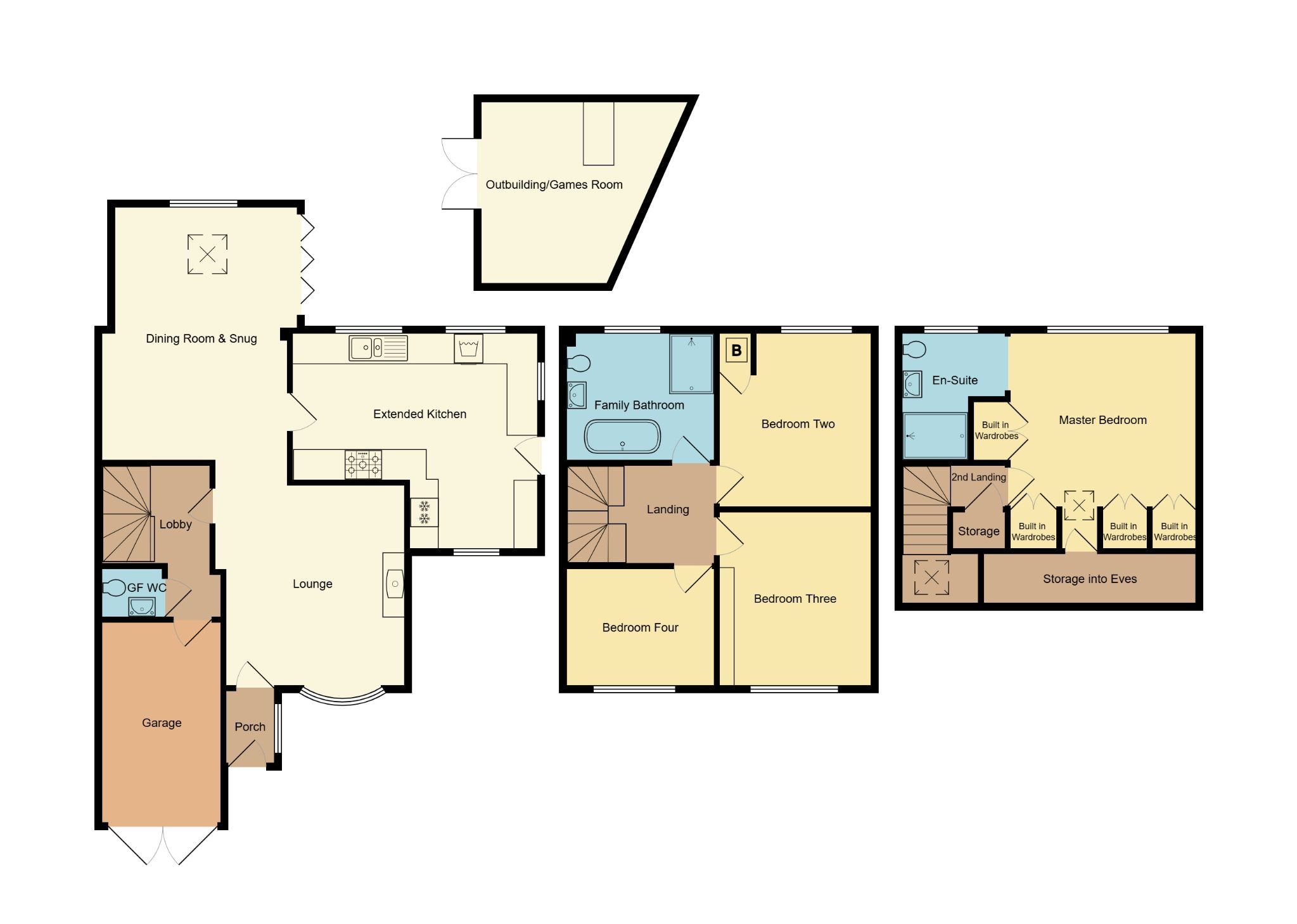 4 bedroom semi-detached house For Sale in Coventry - Floorplan 1.