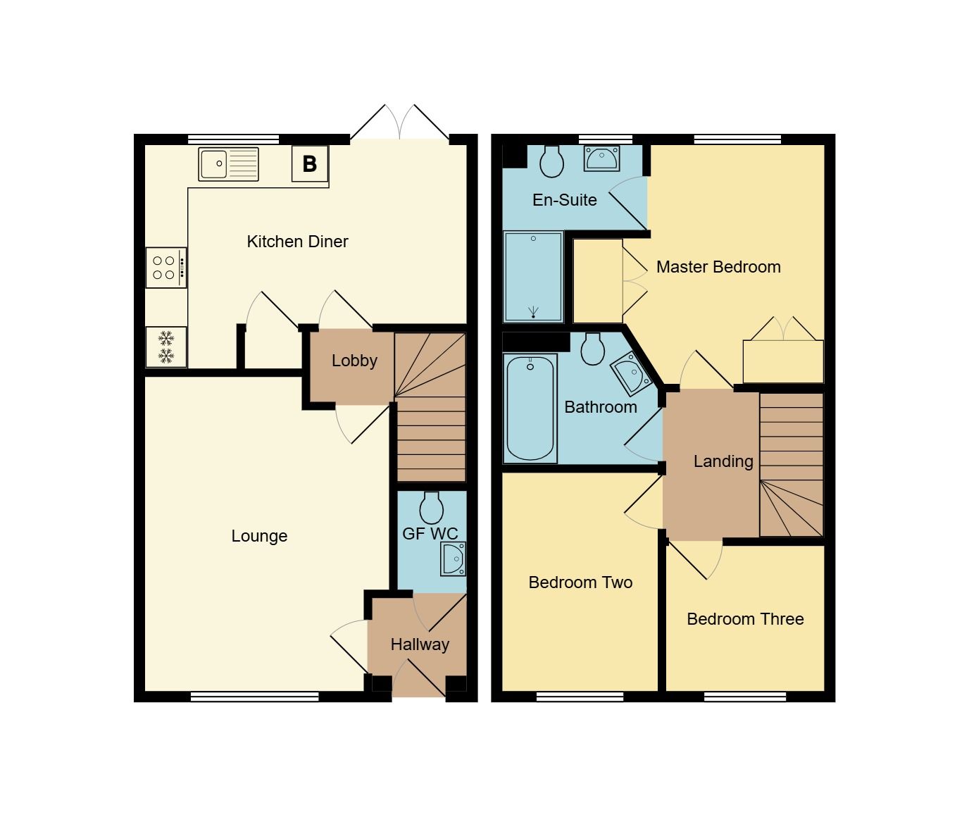 3 bedroom mid terraced house For Sale in Coventry - Floorplan 1.