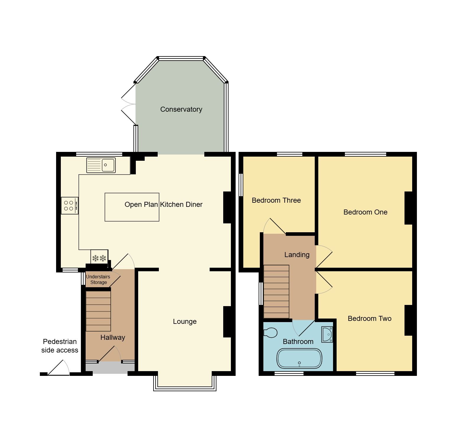 3 bedroom semi-detached house For Sale in Coventry - Floorplan 1.