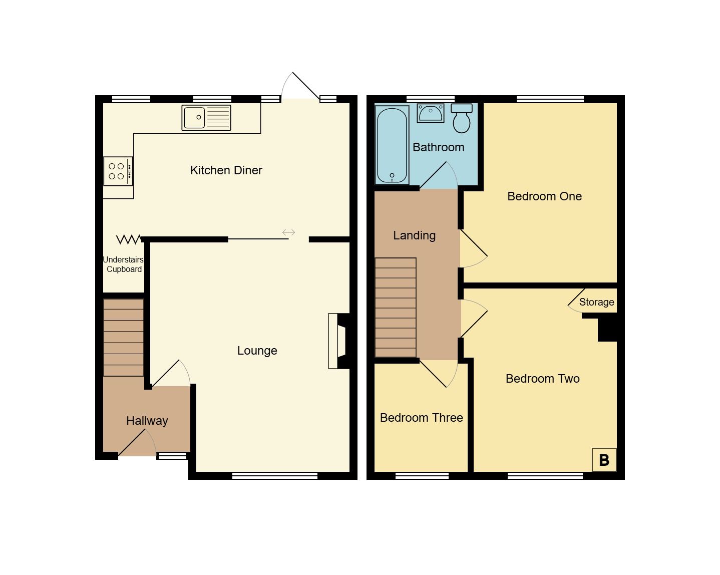 3 bedroom mid terraced house For Sale in Coventry - Floorplan 1.