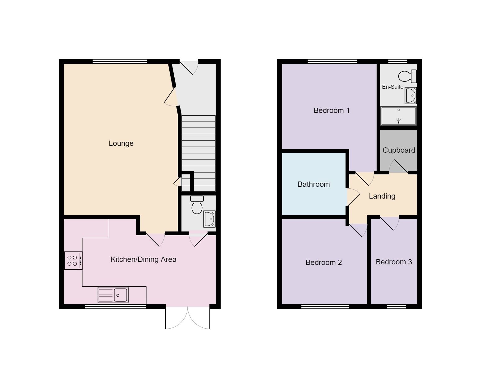 3 bedroom end terraced house Sold in Coventry - Floorplan 2.