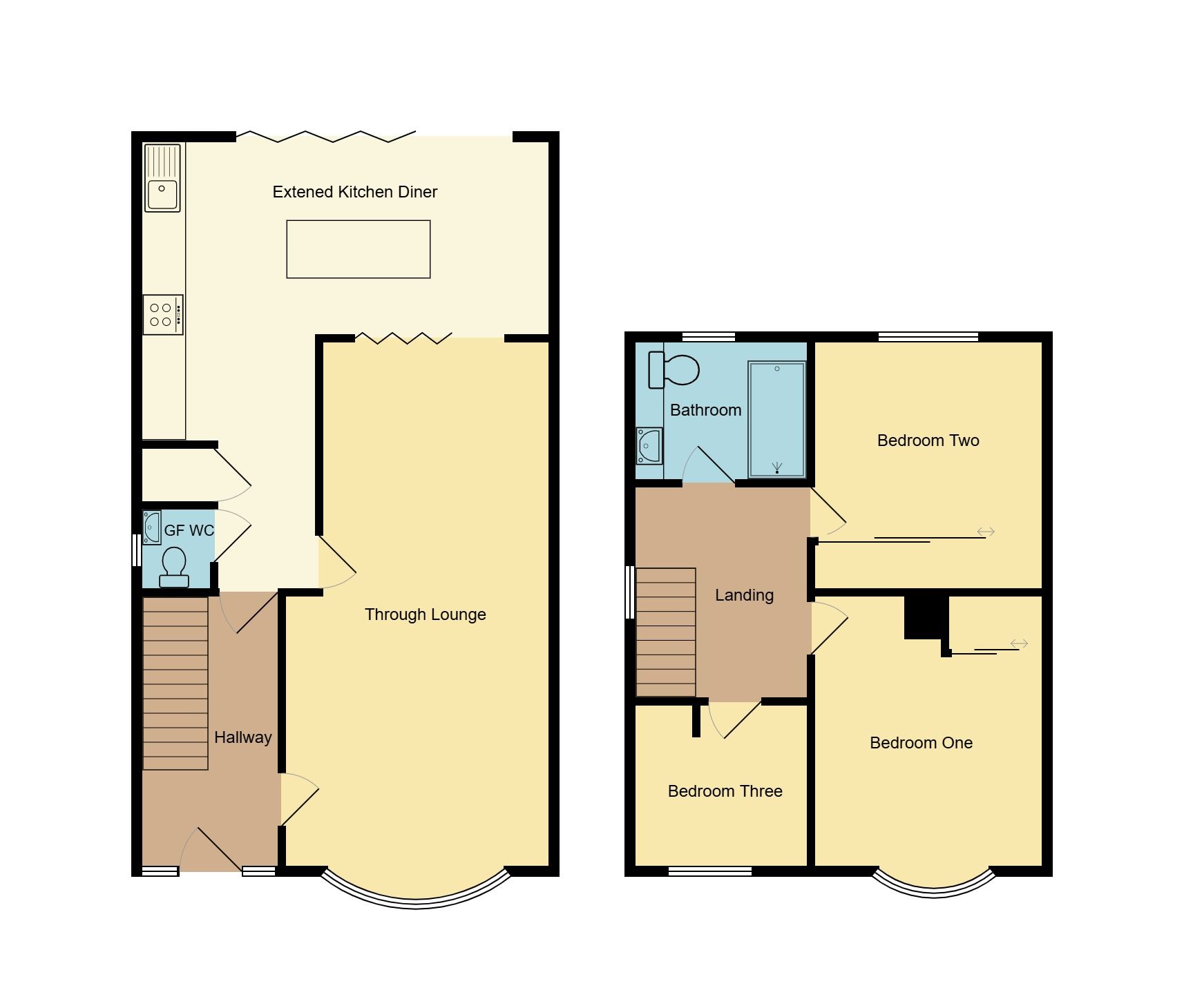 3 bedroom semi-detached house Sold in Coventry - Floorplan 1.