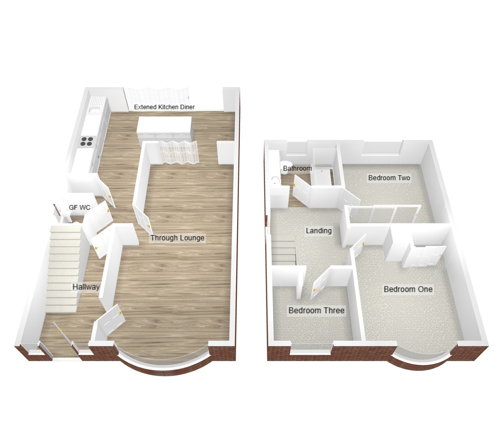 3 bedroom semi-detached house Sold in Coventry - Floorplan 2.