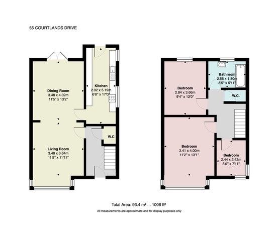 3 bedroom semi-detached house Sold in Epsom - Floorplan
