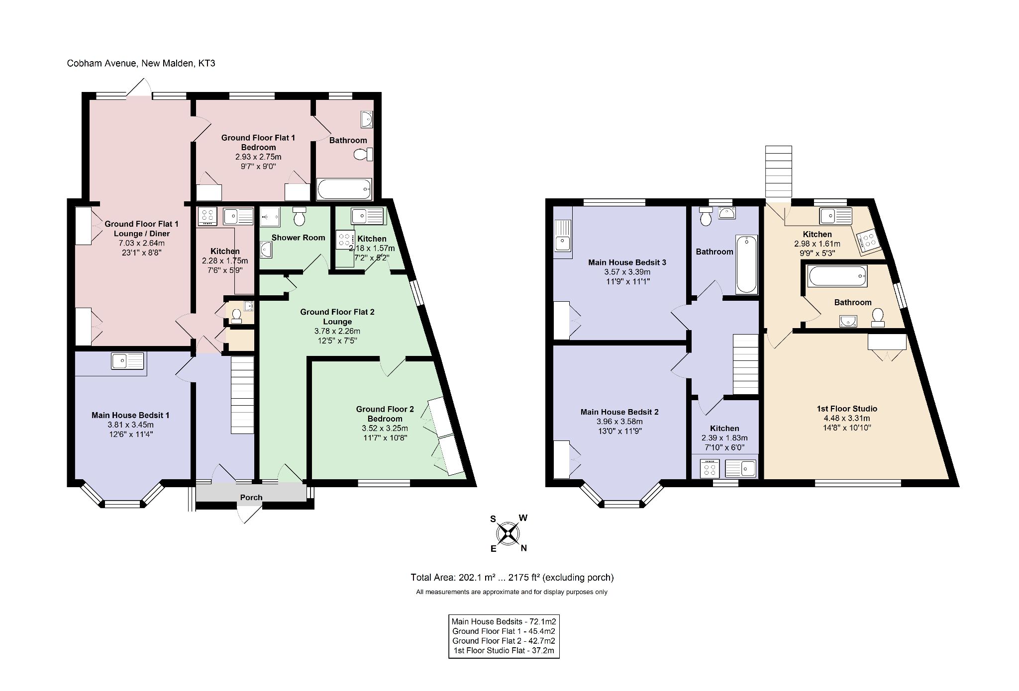 5 bedroom semi-detached house Sold in New Malden - Floor plan